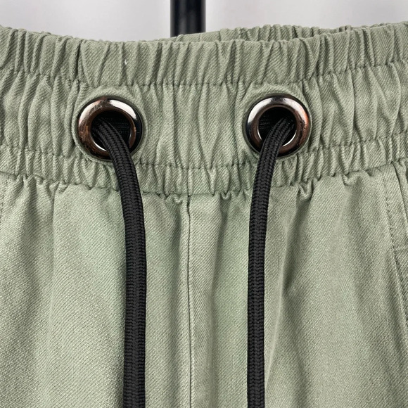 Zara Green Pull On Elastic Drawstring Waist Jogger Style Trousers - Picture 10 of 11